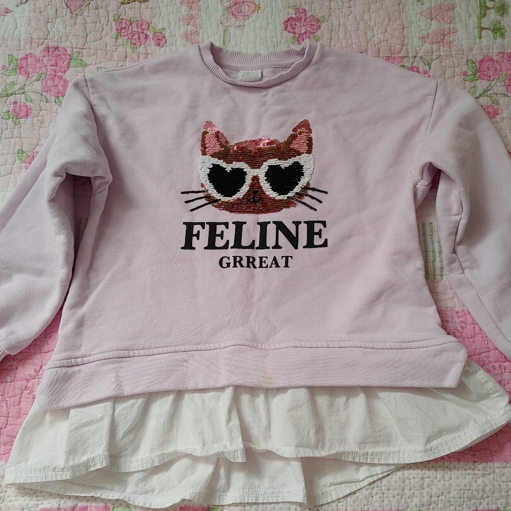 Zara lilac sweatshirt for girls 9 years old. - Picture 2 of 10